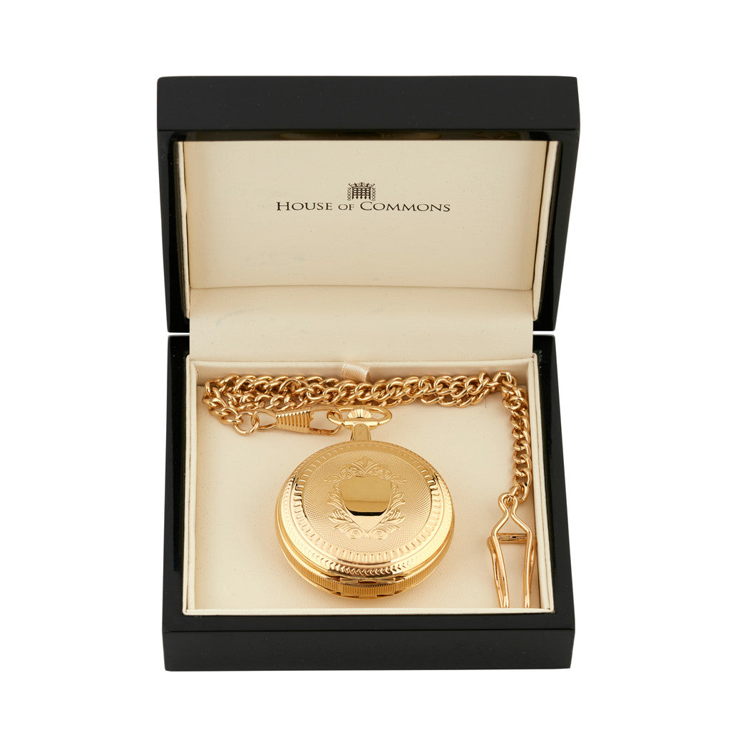 Gold Plated Full Hunter Pocket Watch Houses of Parliament Shop