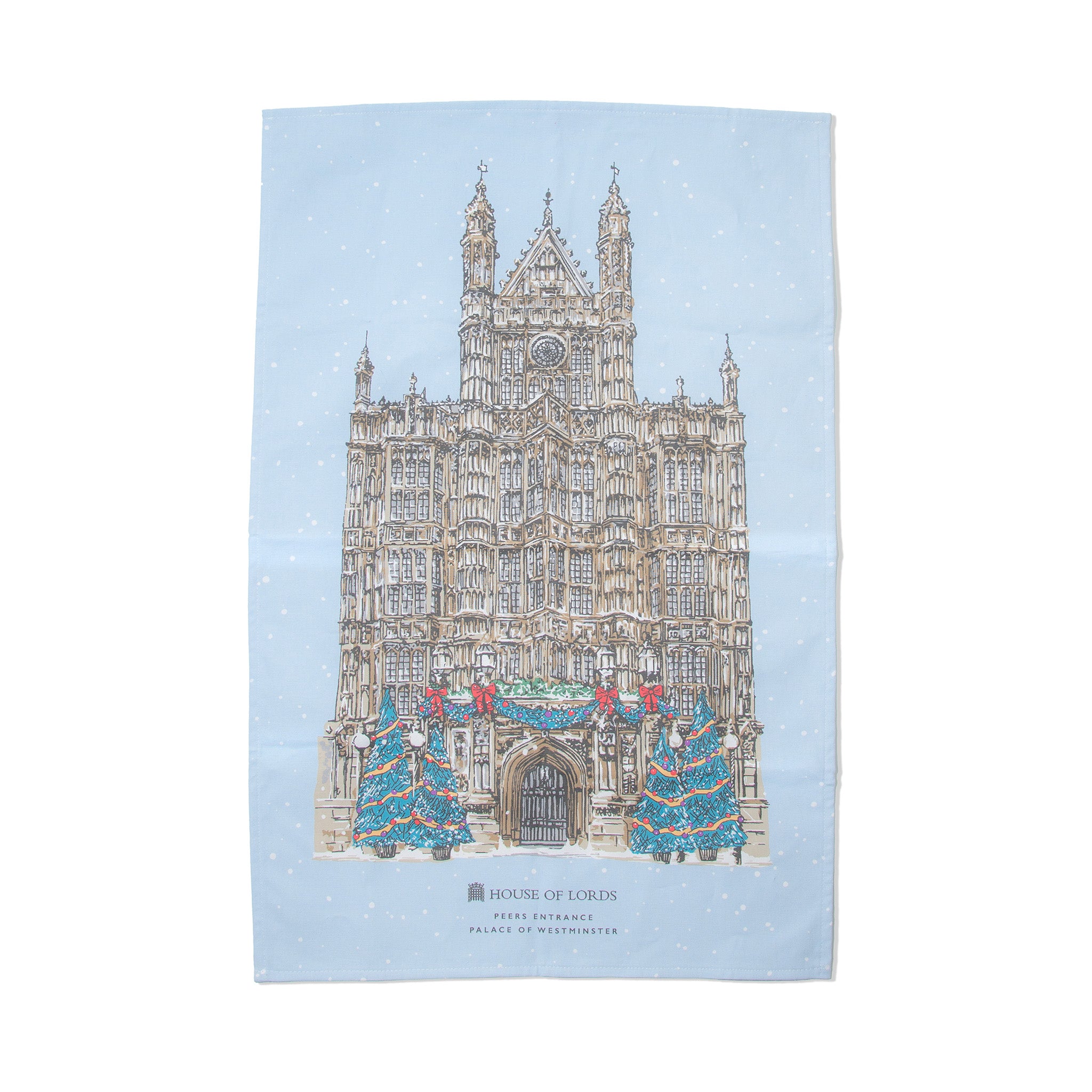 House of Lords Peers Entrance Christmas Tea Towel