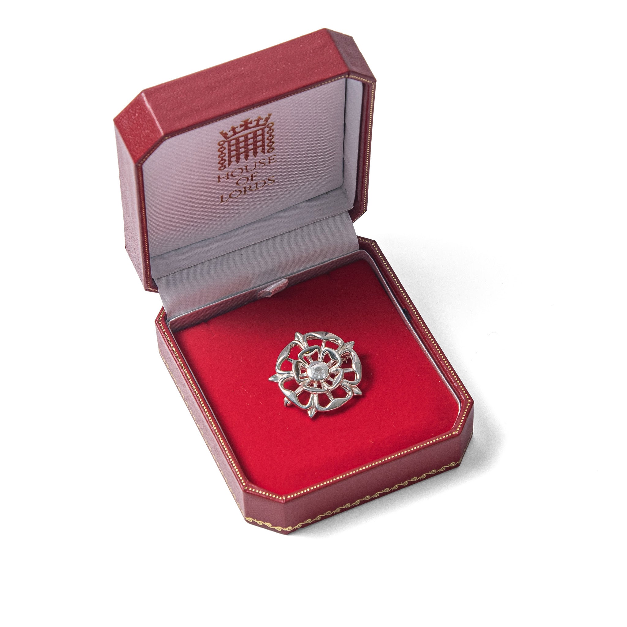 House of Lords Silver Tudor Rose Brooch