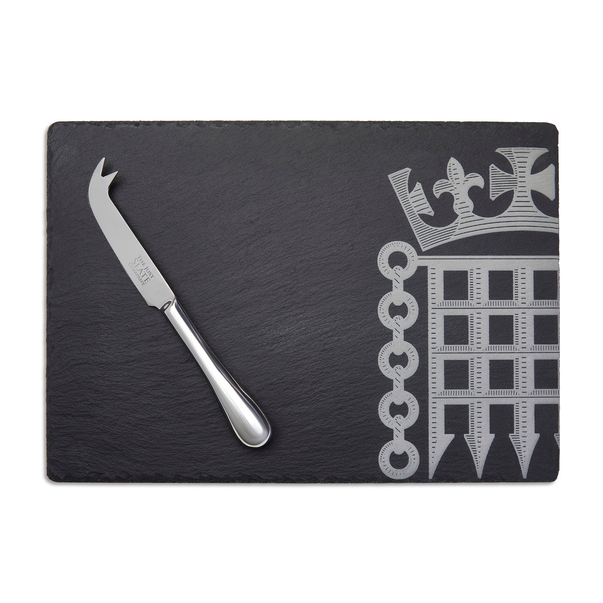 Portcullis Slate Cheeseboard and Knife