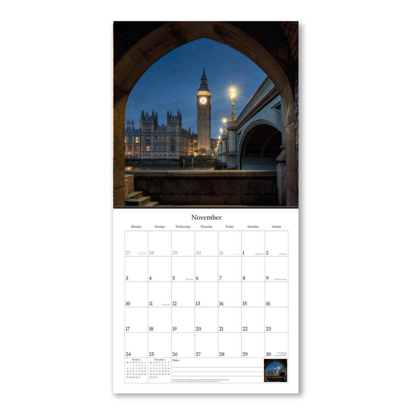 The Art and Architecture of Parliament 2025 Calendar Houses of