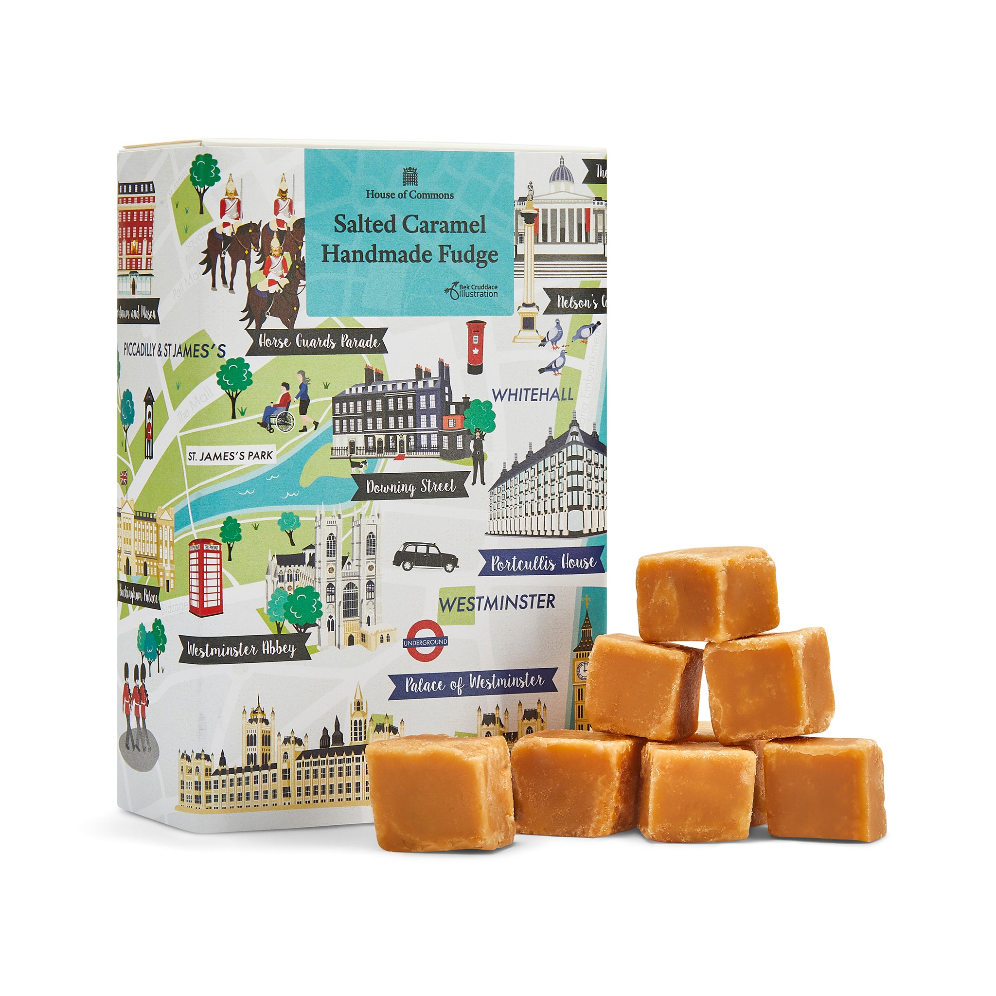 London Map Salted Caramel Fudge