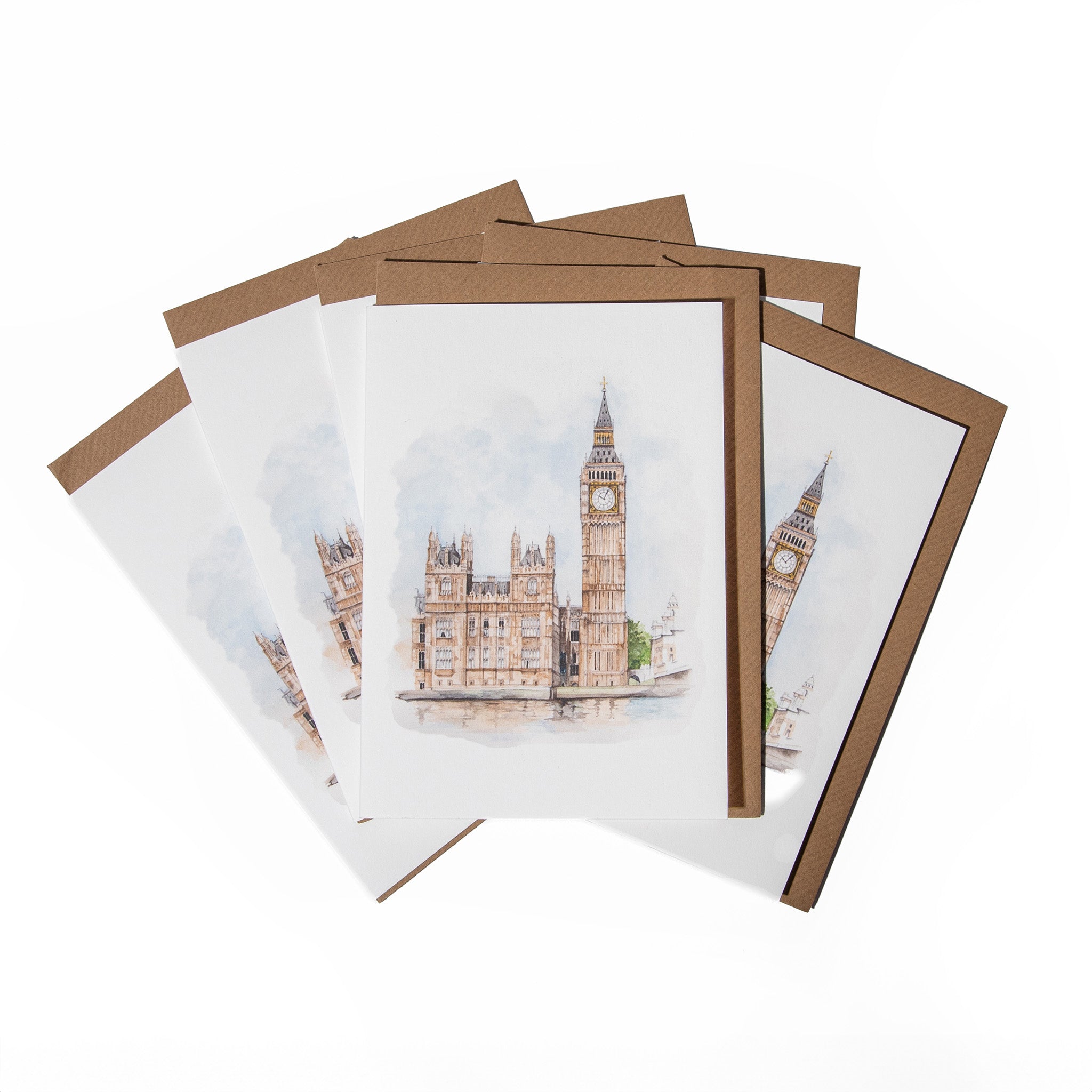 Elizabeth Tower Watercolour Greetings Cards