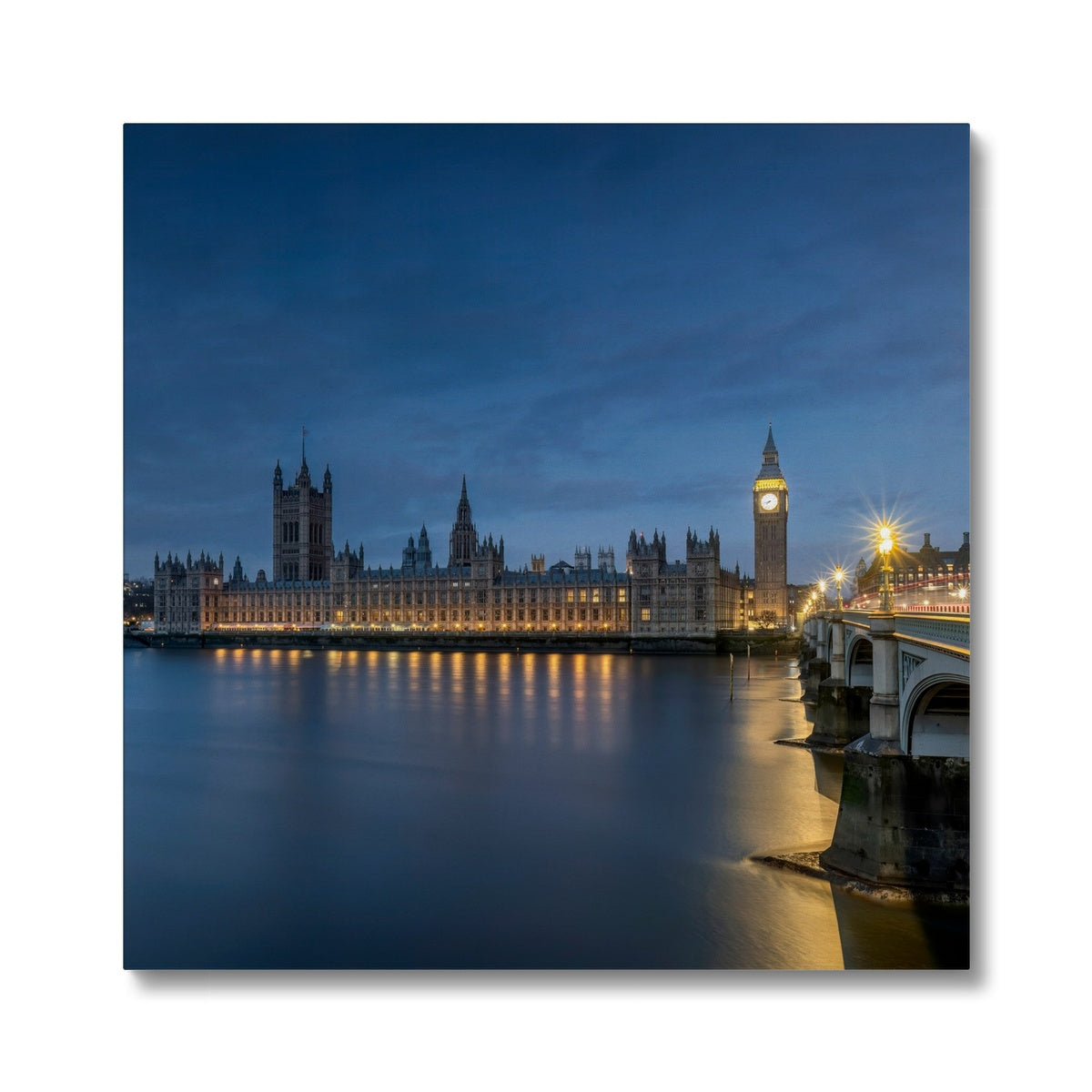 The Palace of Westminster at Night Canvas featured image