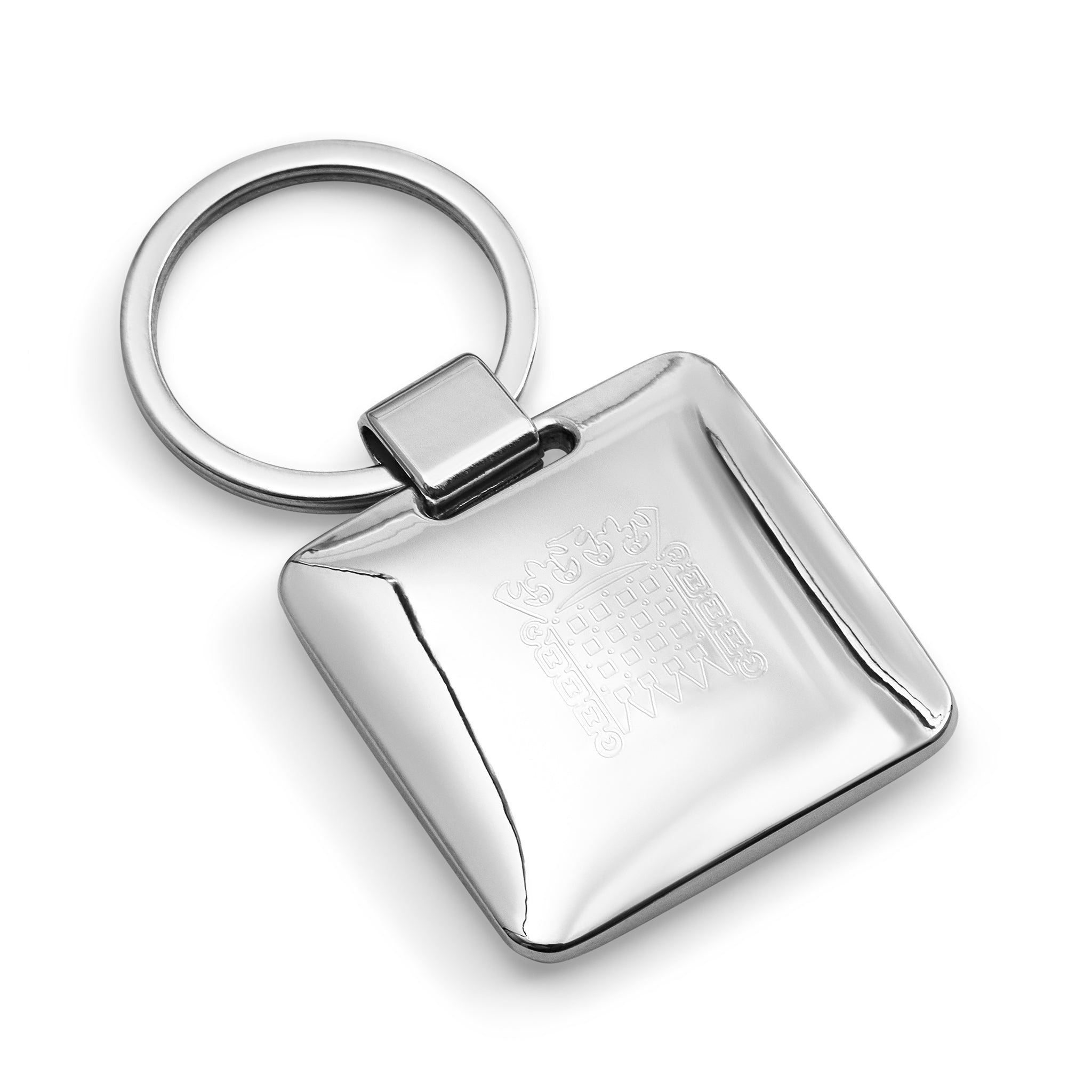 Personalised House of Commons Silver-Plated Keyring