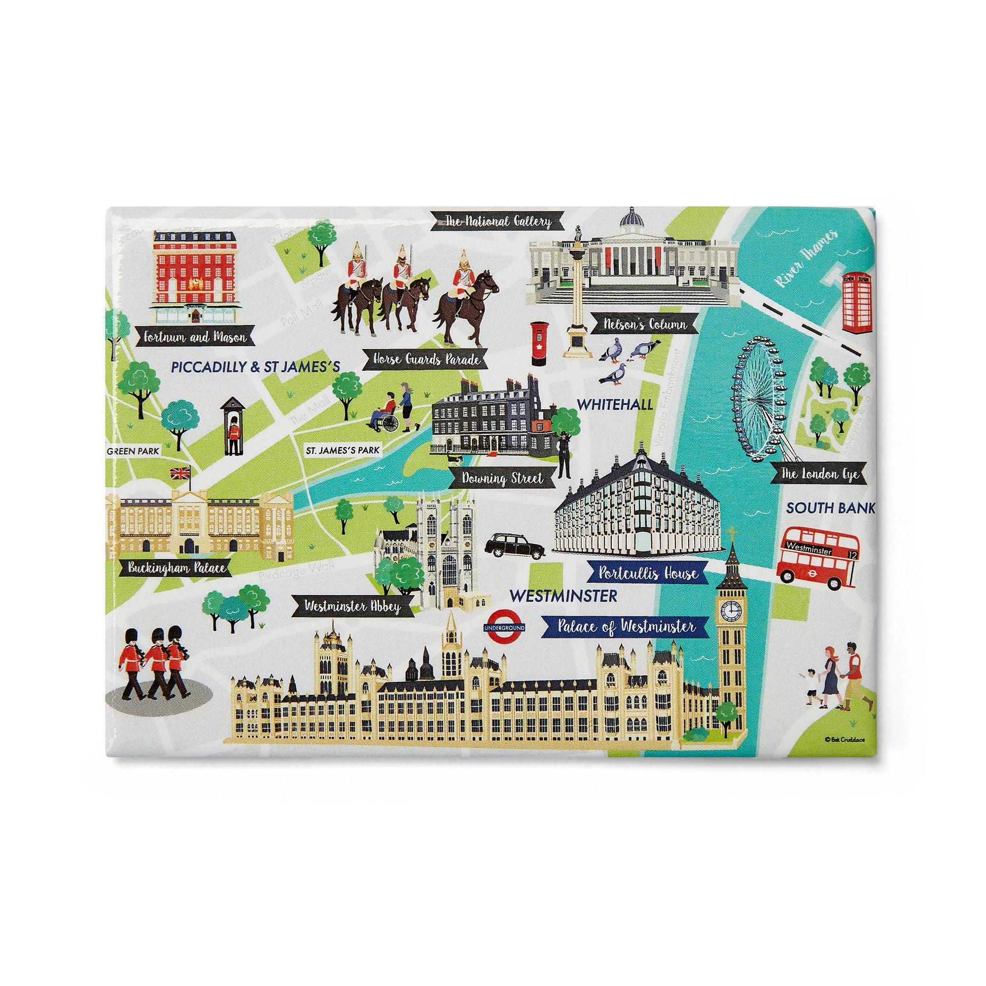 London Map Fridge Magnet