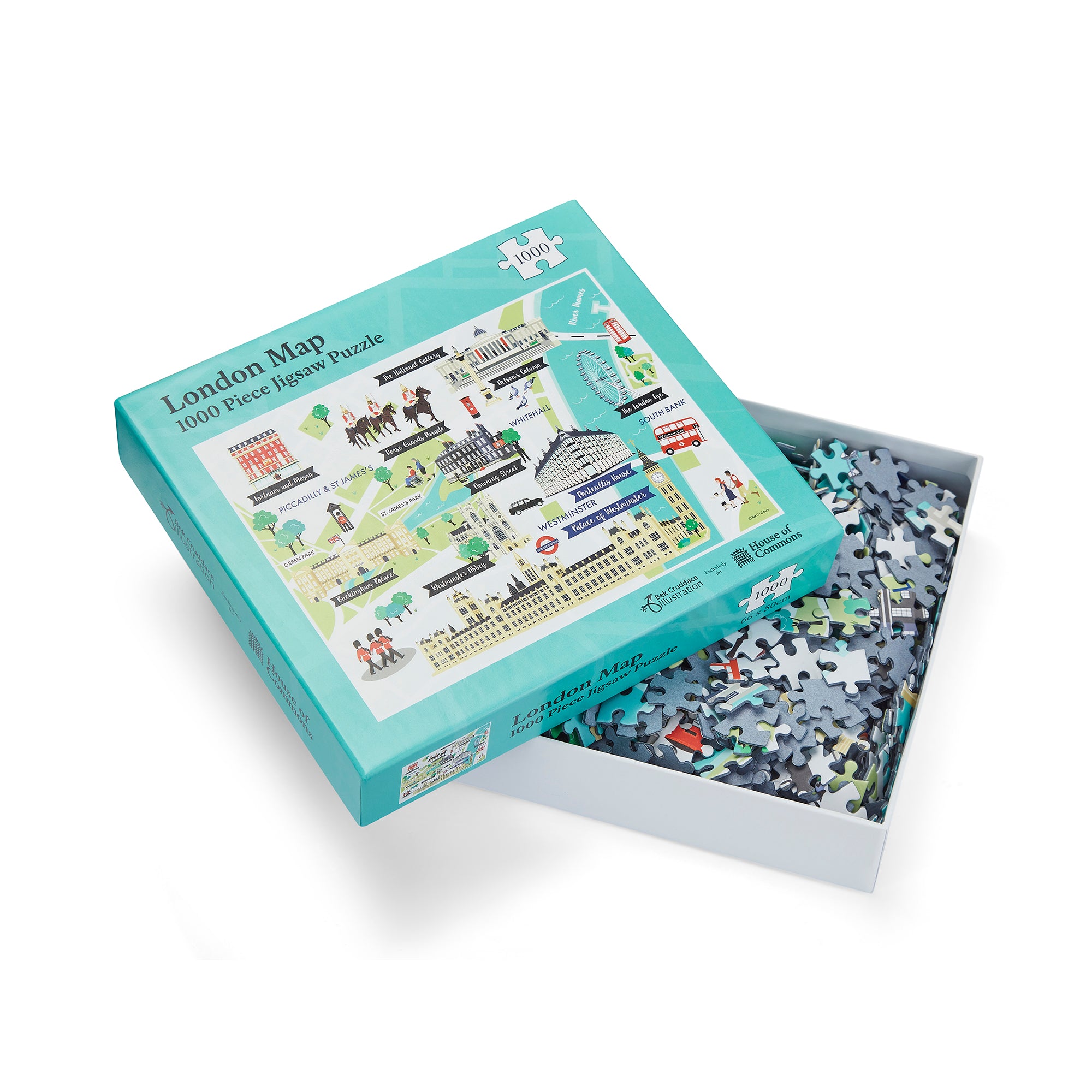 1000-Piece London Map Jigsaw