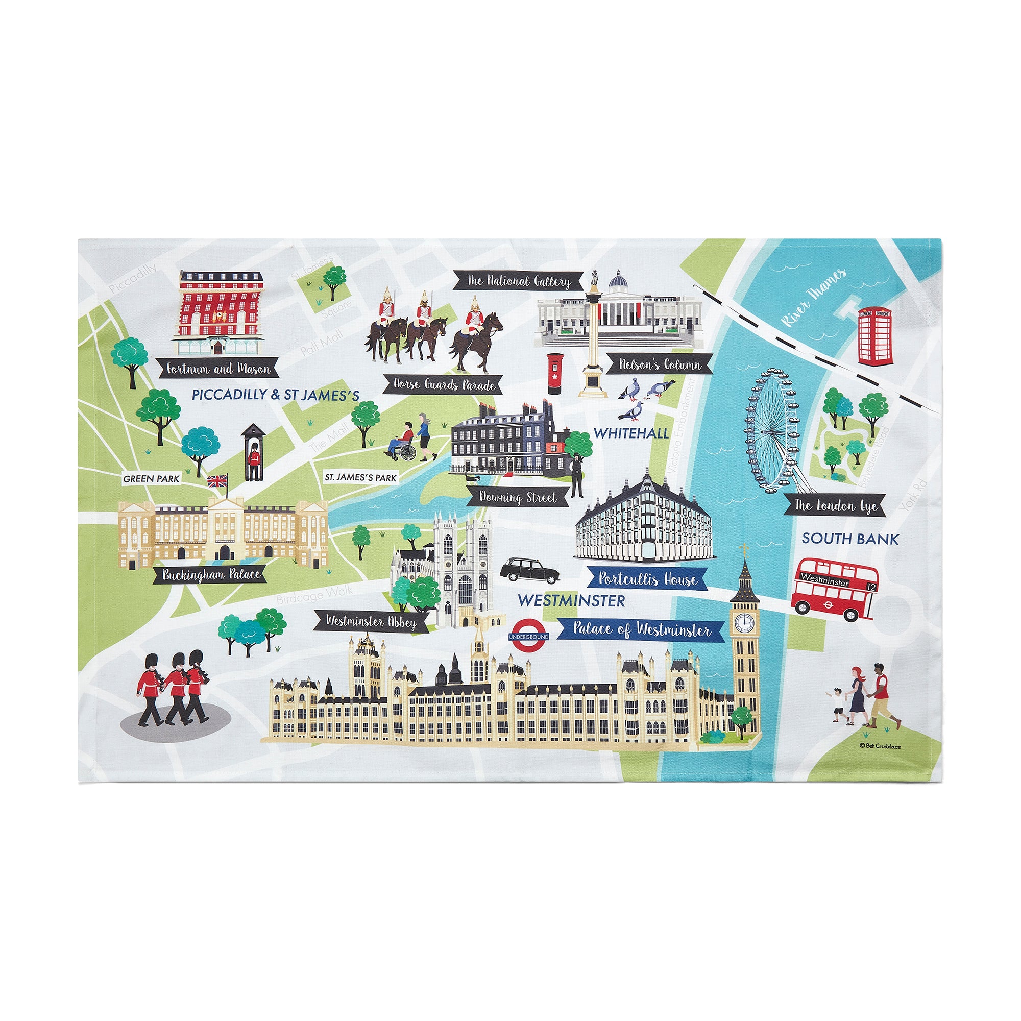 London Map Tea Towel