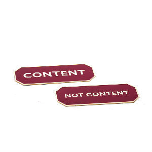 House of Lords Content/Not Content Fridge Magnet Set