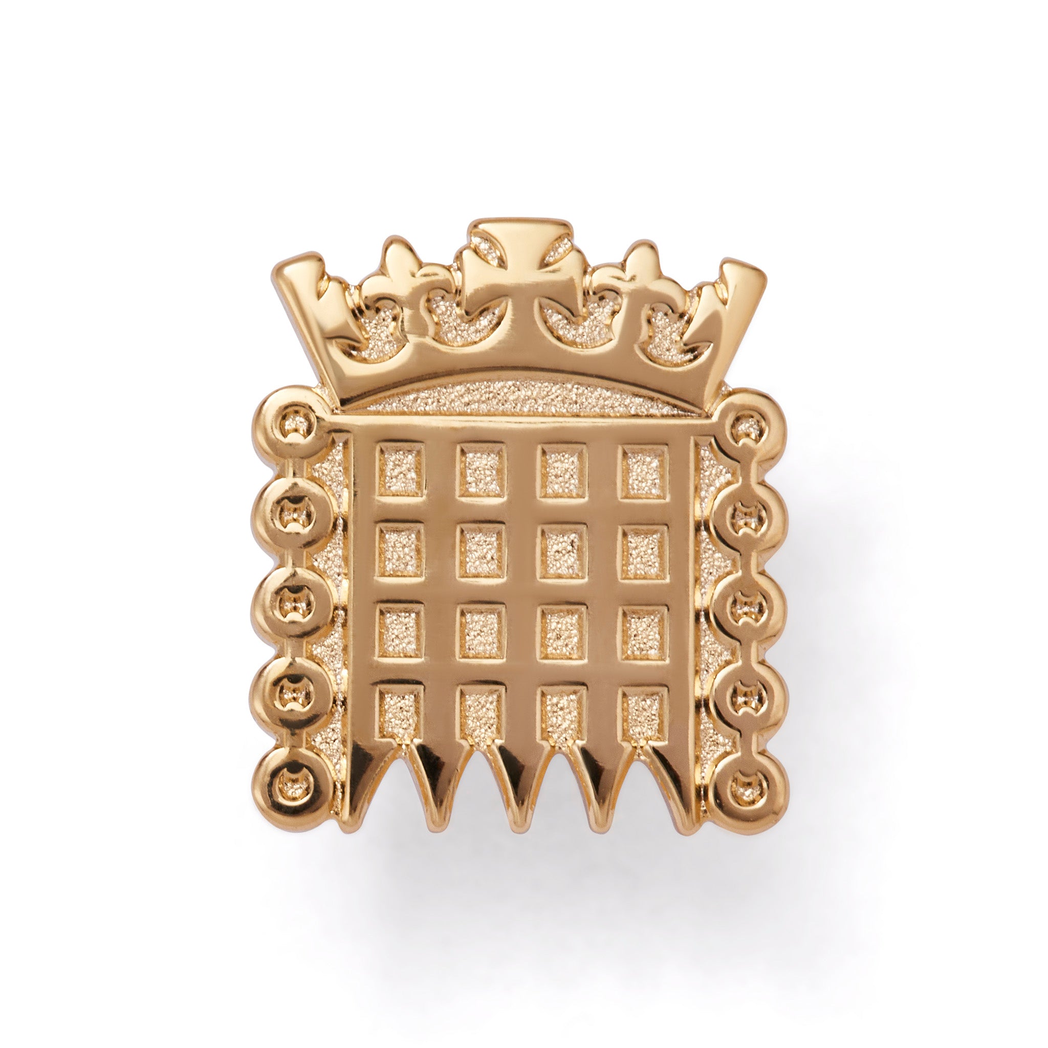 Gold Portcullis Lapel Pin