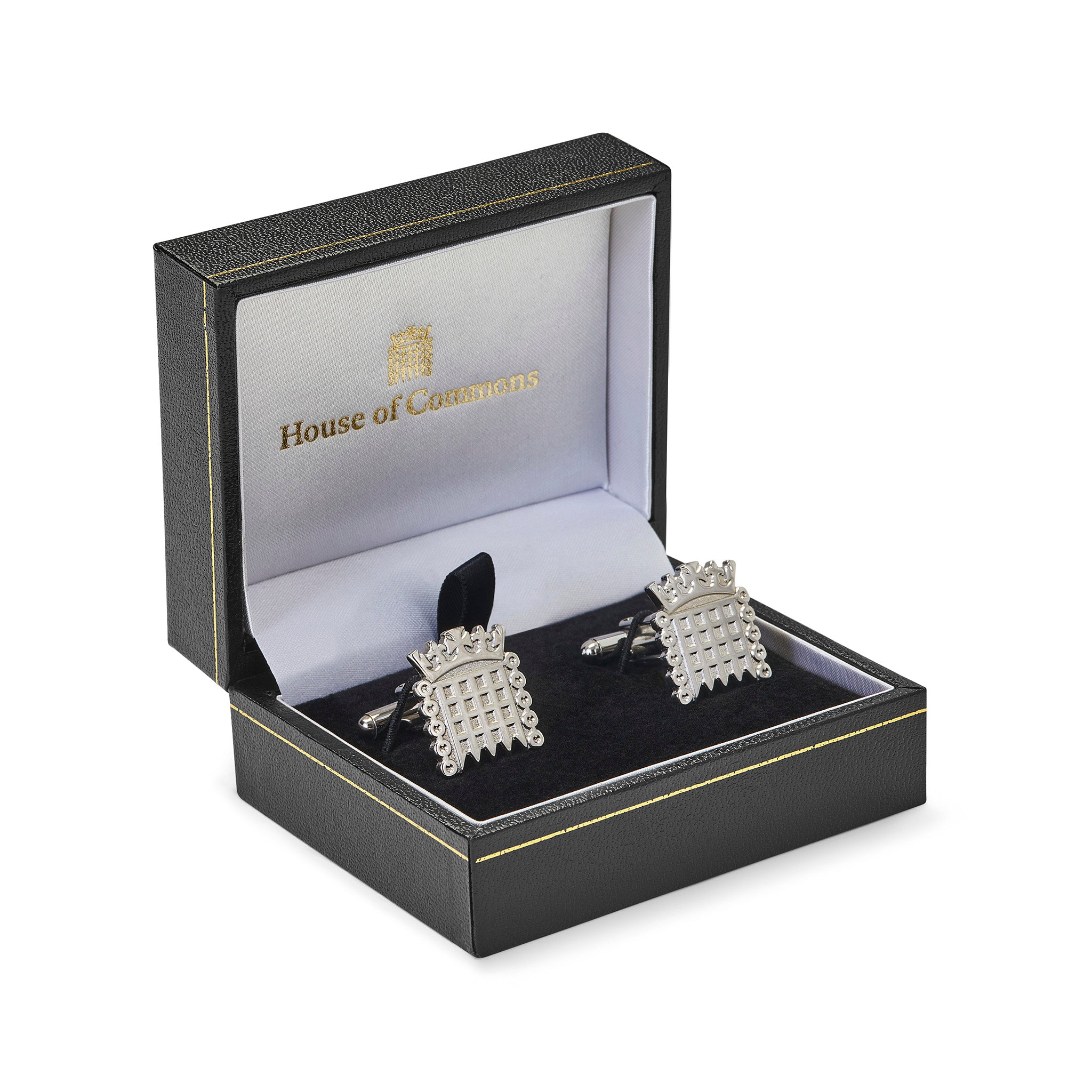 Silver Coloured Portcullis Cufflinks