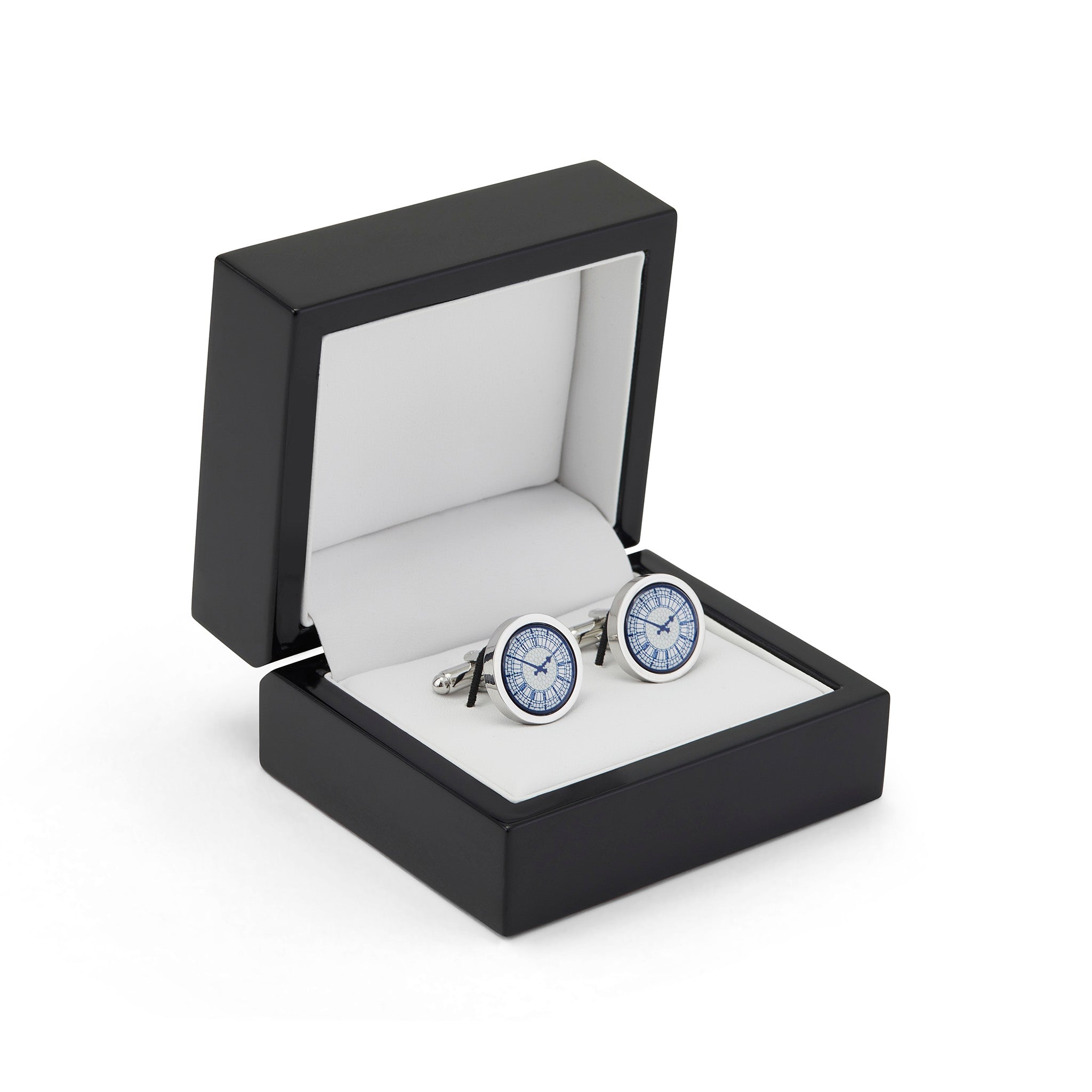 Big Ben Clock Face Silver Cufflinks featured image