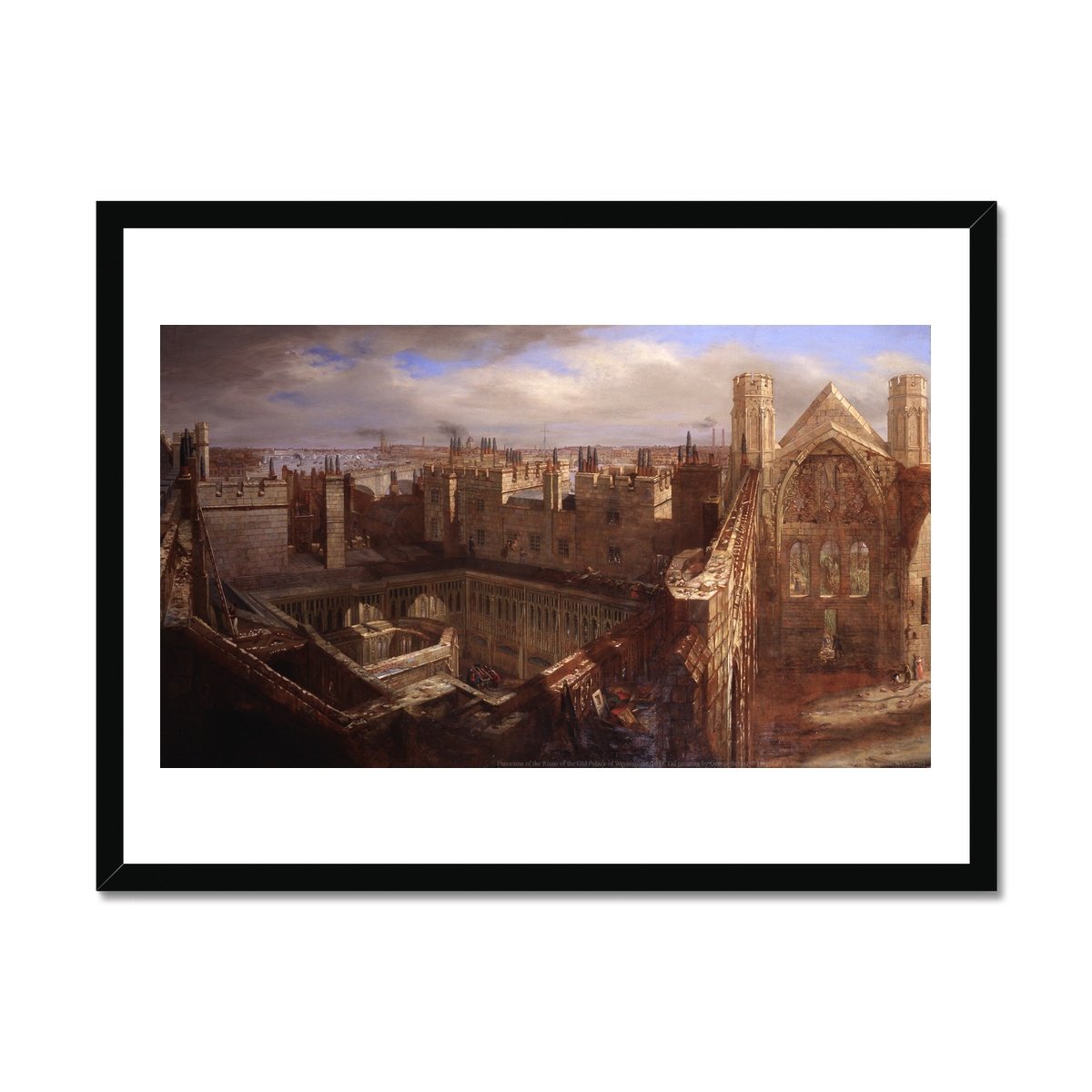 Ruins of the Old Palace of Westminster Framed Print featured image