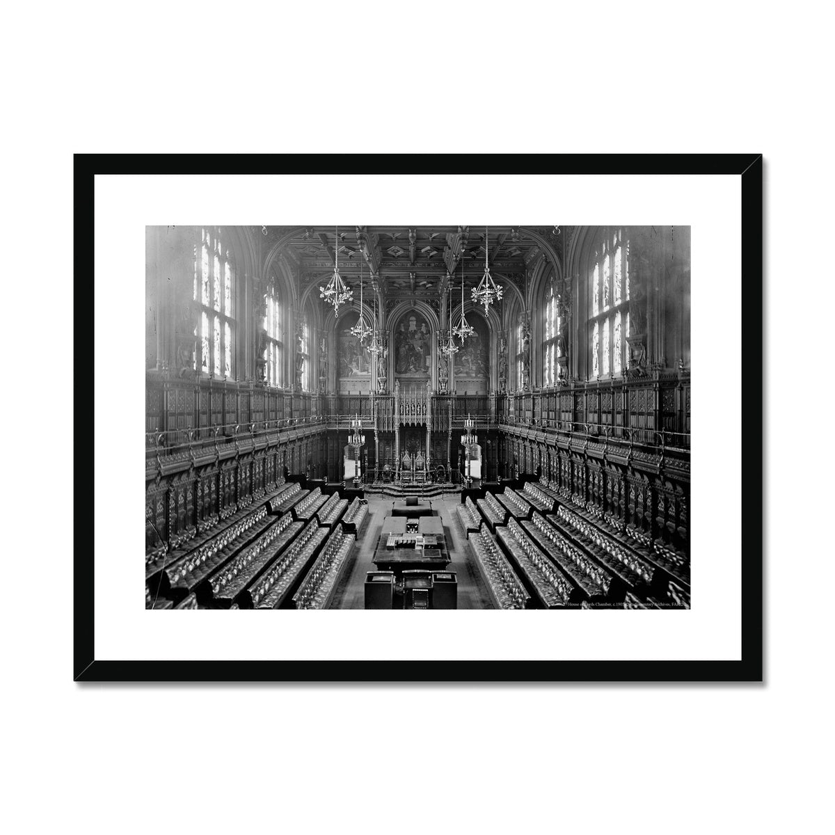 The House of Lords Chamber, 1905 Framed & Mounted Print